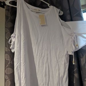 Michael Kors off the shoulder /cold shoulder Shirt